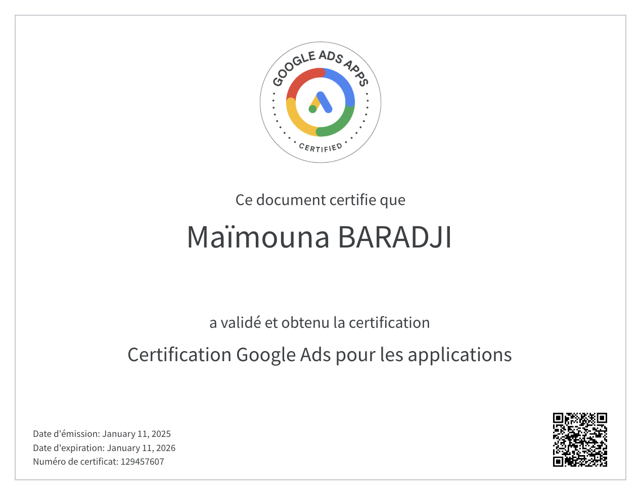 Google Ads pour les application